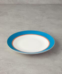 Home Carny Bone Porselen Servis Tabağı 25 cm Mavi