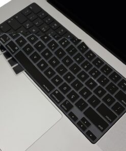 Macbook Air Pro Klavye Koruyucu M1-M2-M3,(US to TR) A2681 A3113 A2941 A3114 A2442 A2779 A2992 A2918 A2485 A2780 A2991 ile Uyumlu Siyah