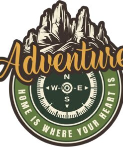 Aksesuar Adventure Camping Pusula Sticker Off Road Sticker 13 x 13 cm
