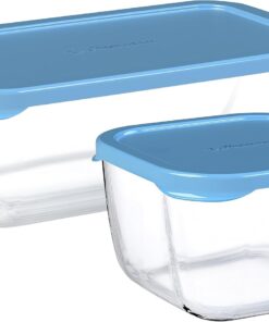 96881 3Lü Saklama Kabı Mavi Kapak