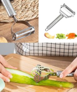 16563-11 Paslanmaz Çelik Inox Meyve Sebze Soyacak Çok Amaçlı Jülyen Dilimleyici - Gözenek Çıkarıcı