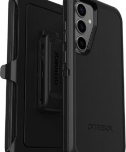 Defender Samsung Galaxy S24+ için kılıf, darbeye dayanıklı, düşmeye dayanıklı, ultra sağlam, koruyucu kılıf, askeri standartlara göre 5 x test edilmiştir, siyah