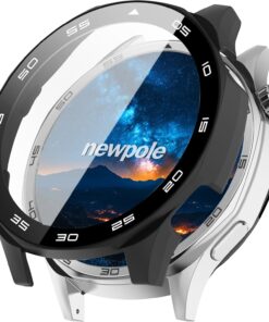 Huawei Watch GT5 46mm İçin Watch Ekran Koruyucu Kırılmaz Cam ve Tam Kaplayan Watch Kasa Koruyucu Kılıf Yüksek Hassasiyetli Kılıf Huawei Watch GT5 46mm ile Uyumludur