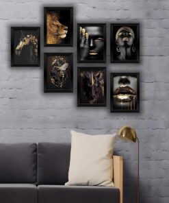 7 Parça Çerçeve Görünümlü Mdf Tablo Seti