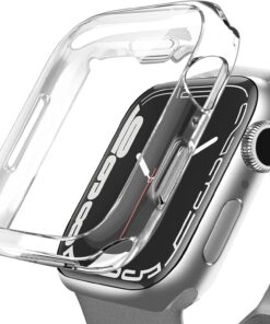 Apple Watch ile Uyumlu Series 10 Şeffaf Kılıf Ekranı Tam Kapatan Silikon Yapılı Ekran Koruma Apple Watch ile uyumlu Series 10 Ekran Koruyucu Şeffaf (46mm)