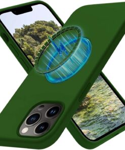 iPhone 11 uyumlu Mikrofiber Astarlı, Lansman Silikon Kılıf, MagSafe uyumlu (Yeşil)