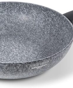 Sinfonia Wok 28 cm endüksiyon için de uygundur, mineral parçacıklarla güçlendirilmiştir, İtalya'da üretilmiştir
