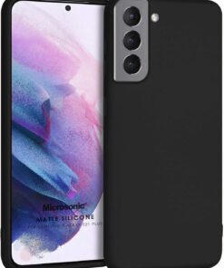 Matte Silicone Samsung Galaxy S21 Plus için Kılıf Siyah [Galaxy S21 Plus ile Uyumlu Kılıf - Siyah]