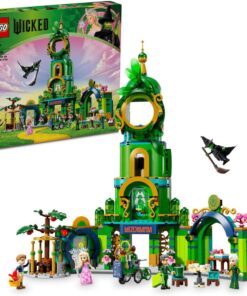 Wicked Emerald City’ye Hoş Geldiniz 75684-9 Yaş ve Üzeri Çocuklar için Kule Modeli, Glinda ve Elphaba Mini Bebekleri İçeren Yaratıcı Oyuncak Yapım Seti (945 Parça)