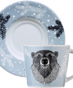 Porselen Snowy 4 Parça 2 Kişilik Kahve Takımı, 100 ml