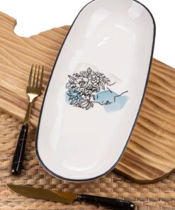 HOME ÇİÇEK KIZ DEKORLU KAYIK TABAK 36CM