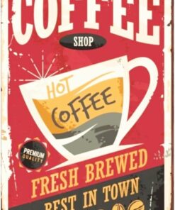 Kuşe Kağıt Duvar Posteri Coffe Shop Retro Vintage Drtr0042