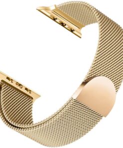 Apple Watch Series 8 41mm için Kordon Luxe Metal Twist Gold [Watch Series 8 41mm ile Uyumlu Kordon, Kayış - Gold]