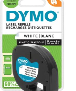 LetraTag Plastik Şerit (12 mm X 4 mt), Beyaz (59422)