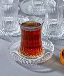 Elysia Çay Bardağı Takımı Riva Çay Tabağı 12 Parça Set