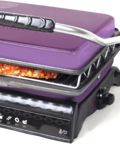 Dökümix Ultra Plus Organik Demir Döküm Izgara& Tost Makinası LİLA Izgara Aparatlı,Fırçalı,Yağdanlık