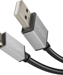 – Mikro USB 2.0 kablosu – 2m (yüksek hızlı veri kablosu, mikro USB bağlantılı akıllı telefonlar ve tabletler için uygundur, siyah)