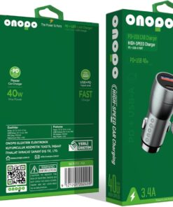 3.4A Çift USB + Type Çıkışlı Metal Hızlı Araç Şarjı 40W - A9