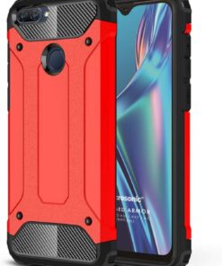 Oppo F9 / F9 Pro Kılıf Rugged Armor Kırmızı