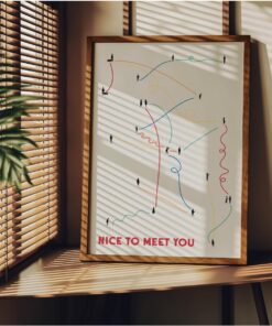 Tanıtım Wall Art Çerçevesiz Poster, Modern Dekoratif Çerçevesiz Poster, Tablo, NiceToMeetYou, 21 x 30
