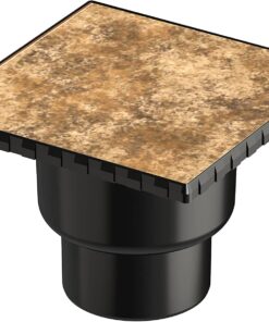 V-Flow Kare 5608287 Duş Kanalı, Alttan Çıkışlı, 15x15 cm, DK 700 Kapak, Mat Krom
