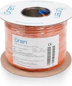 Kablo 100m CAT6 UTP Ethernet Ağ Kablosu LSZH 23 AWG (Turuncu)