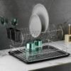 Banyo Krom Bulaşıklık Bulaşık Süzgeci İki Katlı Tabaklık
