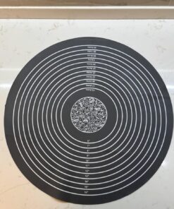 HOME | Silikon Pişirme Pasta Mat Seti, Ölçülerle Hamur Açma Seti Silikon Yapışmaz Mat, Pasta, Kabuk, Kurabiye, Ekmek, Hamur İşleri, Makarna için Mutfak Tezgah Matı Yuvarlak, Ölçülü (Siyah)