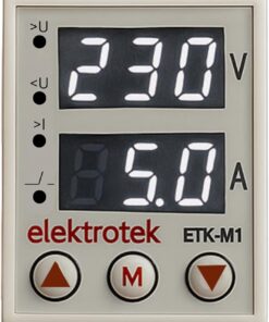 ETK-M1 Monofaze Gerilim ve Akım Koruyucu 63A 230V DIN Ray Ayarlanabilir Röle