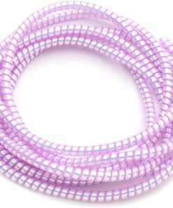 Şarj Aleti Kablosu Kablo Kordon Koruyucu Spiral Sarma Kılıf Koruma (Lazer Pembe)