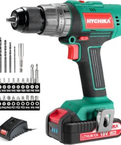 akülü tornavida 18 V, 45 Nm maksimum matkap, 2 x 2,0 Ah akü ve 53 parça aksesuar seti, 21 + 3 kademe, delme, vidalama, darbeli vidalar için 2 kademeli matkap