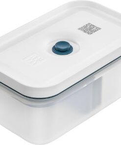 Fresh & Save Vakumlu Yemek Taşıma Kabı, M, Plastik, Yari Şeffaf-Akdeniz Mavisi