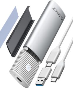 M.2 NVMe SATA SSD Muhafaza Adaptörü Aletsiz, USB C 3.2 Gen 2 10Gbps NVMe, 5Gbps NGFF SATA PCIe M-Anahtar (B+M Anahtar) 2230/2242/2260/2280, Alüminyum Harici M2 Kasa Desteği UASP Trim-PWEM2-WH