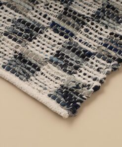 MAISON Checker Kareli%100 Pamuk Kilim, Antrasit, 60x90 cm