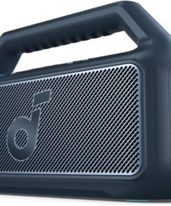 by Anker Boom 2 Bluetooth Hoparlör, 24 Saat Çalışma Süresi, 80W, RGB, 2.1 Stereo, IPX7, BassUp 2.0, Özelleştirilebilir EQ, Mavi