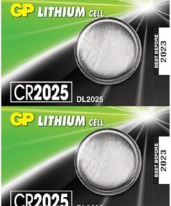 Batteries CR2025 2025 Boy Lityum Düğme Pil, 3 Volt, 5'li Kart, Gri