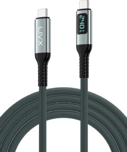 Thunderbolt 4 Type C to Type C 240W Hızlı Şarj 8K@60Hz Görüntü Aktarımı 40Gbps Veri Transferi PD3.1 Led Göstergeli 2 Metre Örgülü Kablo ARD-01