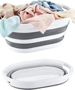 Home Katlanabilir Plastik Çamaşır Selesi Sepeti, Çok Amaçlı Katlanabilir Oyuncak Sepeti, Hafif ve Dayanıklı, Mükemmel Organizasyon ve Depolama Çözümü (27 Litre)