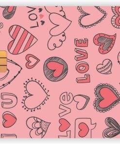 Aksesuar Love Aşk Temalı Kart Kaplama Sticker Kart Etiketi