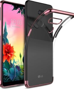 LG K40s Kılıf Skyfall Transparent Clear Rose Gold