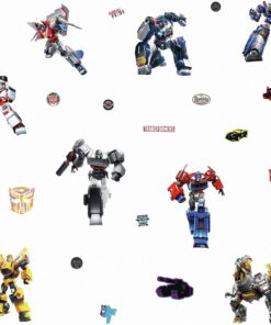 RMK4231SCS Transformers All Time Favorites Peel and Stick Duvar Çıkartmaları, mavi, kırmızı, sarı