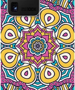 Merkezi Samsung Galaxy S20 Ultra Kılıf (SM-G988B) Baskılı Silikon Vektör Tasarım STK:496