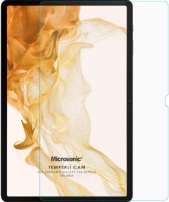 Samsung Galaxy Tab S9 Plus X810 Tempered Glass Cam Ekran Koruyucu [Galaxy Tab S9 Plus X810 ile Uyumlu Kılıf - Şeffaf]