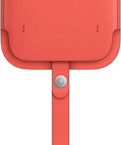 iPhone 12 Pro Max için MagSafe özellikli Deri Zarf Kılıf - Pembe Greyfurt