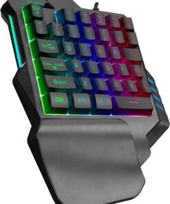 KB-R177 SALVO Siyah USB Led Işıklı Q 35 Tuşlu Multimedya Mini Gaming Oyuncu Klavyesi
