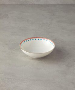 Home Orange Carny Bone Porselen Kase 15 cm Turuncu-Mavi