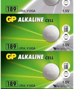 Batteries Gp189 Lr54/189/V10Ga Boy Alkalin Düğme Pil, 1.5 Volt, 5'Li Kart