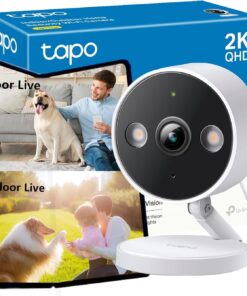 TP-Link C120, 2K 4MP QHD, Starlight Sensör ile Renkli Gece Görüşü, Mıknatıslı Gövde, Bebek Ağlaması Tespiti, Yapay Zeka Desteği, Dahili Spot Işığı, İç Mekan/Dış Mekan Kablosuz Güvenlik Kamerası