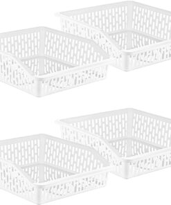 4'Lü Stafi Wide Organizer - BEYAZ, Çok Amaçlı Organizer, Dolap Düzenleyici
