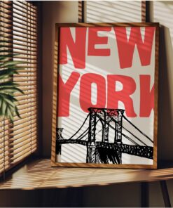 Tanıtım NewYork Çerçevesiz Poster, Modern Dekoratif Çerçevesiz Poster, Tablo, NewYork-1, 50 x 70